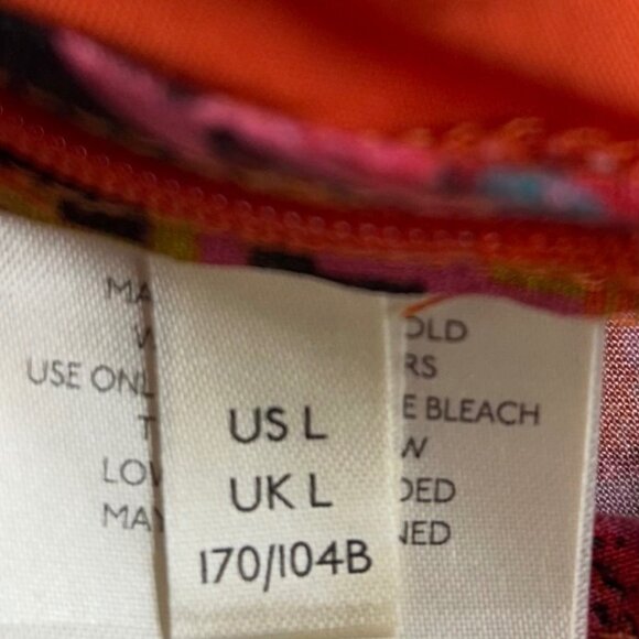 Free People Blakely Maxi Dress In Red Motif LG Side Zipper Front Slit Geometric - Picture 8 of 15